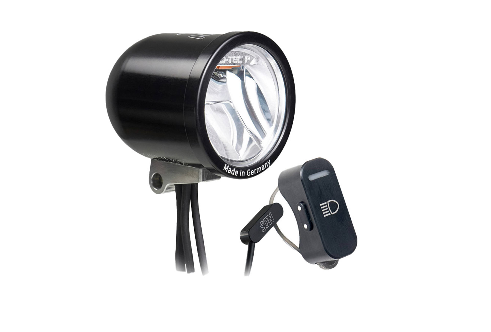 Scheinwerfer SON Ladelux mit Fernlicht & USB-Ladefunktion