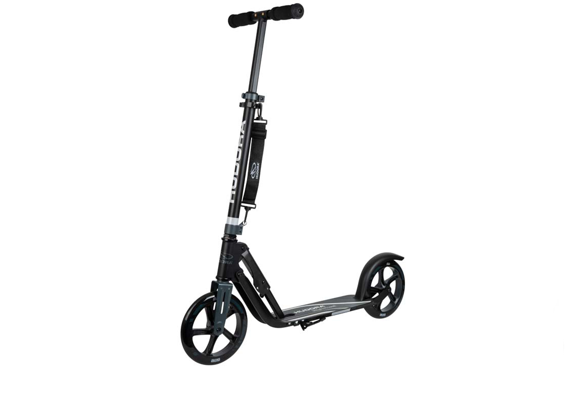 Scooter 8 Aluminium schwarz (mit Tragegurt) Hudora Big Wheel