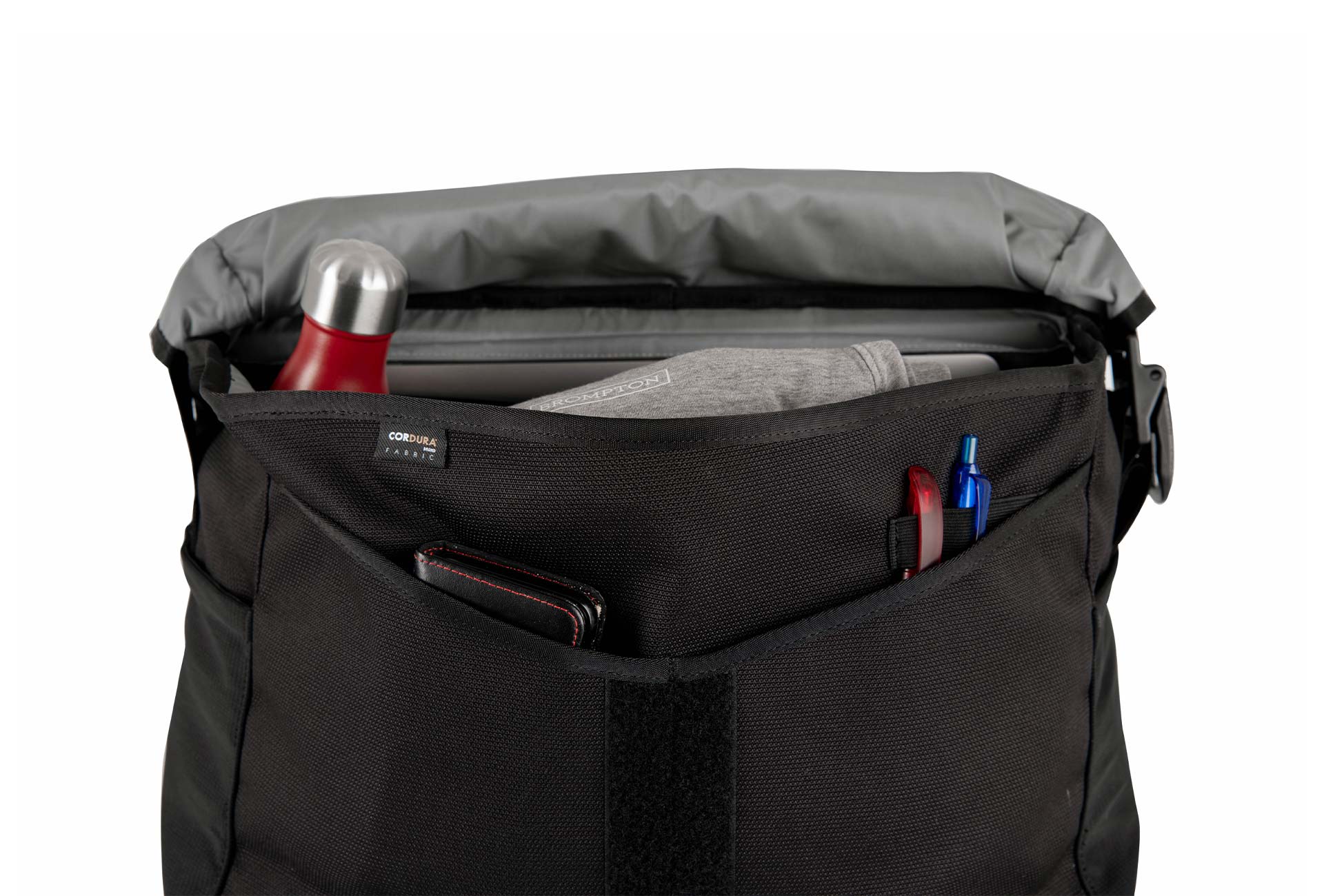 Brompton Metro Messenger Bag-Grande-Nero Collezione 2020, Borsa a Tracolla Unisex-Adulto, Large